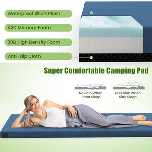 Foldable Camping Mattress with High density foam Cushion and Anti-slip Bottom-Navy view 8