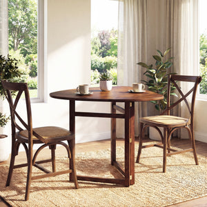 Foldable Dining Table 31.5 inches Triangular Small Kitchen Table for 2-Walnut view 7