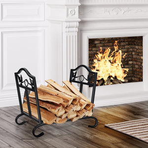 Foldable Firewood Log Rack Steel Wood Storage Holder view 2