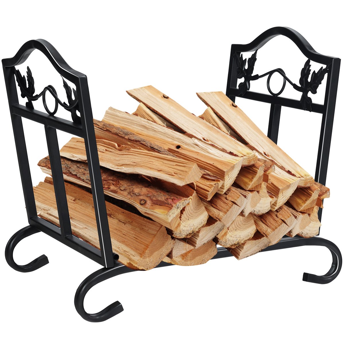 Foldable Firewood Log Rack Steel Wood Storage Holder view 4