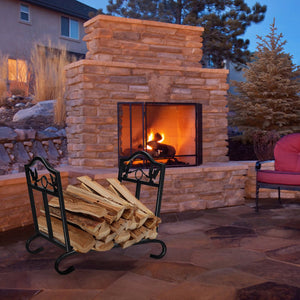 Foldable Firewood Log Rack Steel Wood Storage Holder view 6