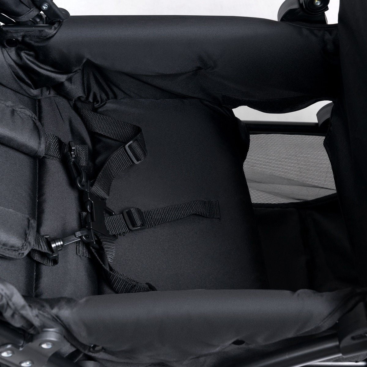 Foldable Lightweight Front Back Seats Double Baby Stroller-Black view 7