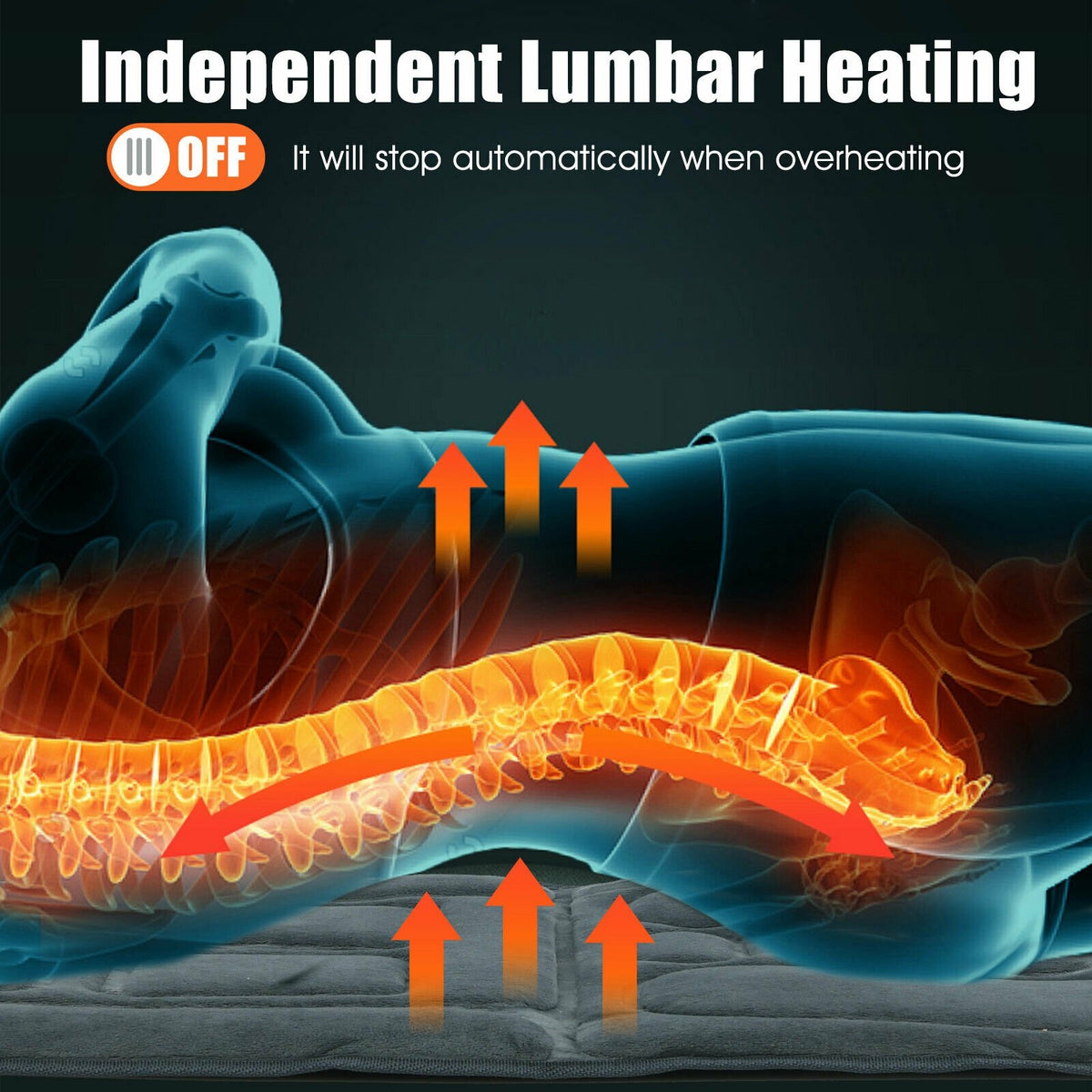 Foldable Massage Mat with Heat and 10 Vibration Motors view 9