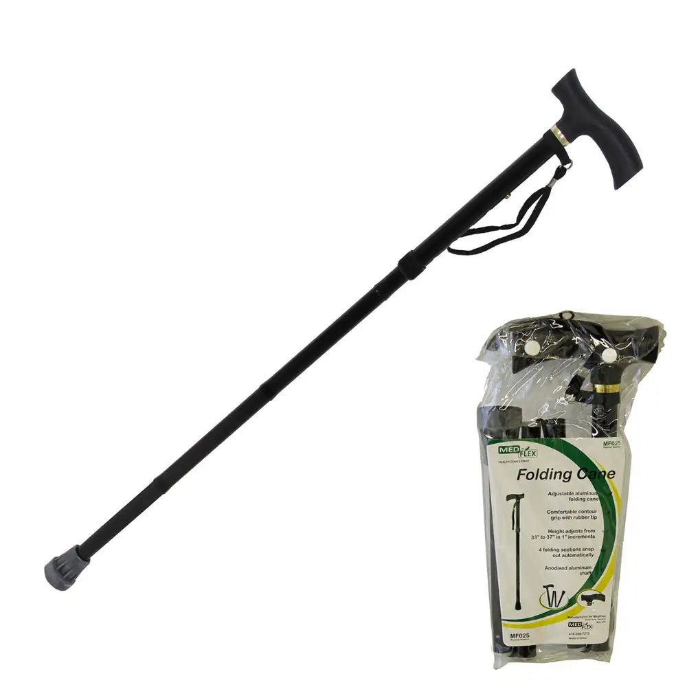 Folding Adjustable Height Cane, 250 lb Capacity
