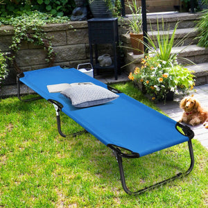 Outdoor Folding Camping Bed for Sleeping Hiking Travel-Blue view 7