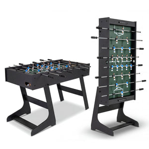 Folding Foosball Table 4ft x 2ft Competition-Sized Soccer Table with 2 Balls and Slide Scorers-Black view 4