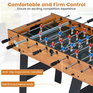 Folding Foosball Table with 22 Players and Slide Scorers Space-Saving Game Table-Natural view 9