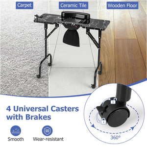 Folding Manicure Nail Table with Electric Dust Collector-Black view 7