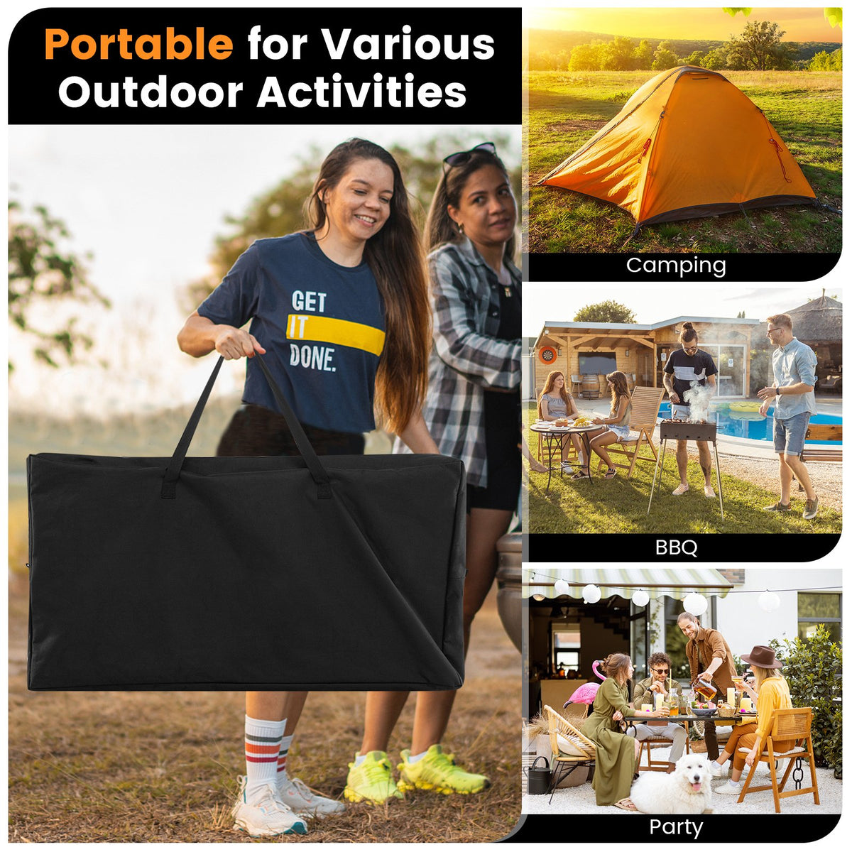 Folding Portable Outdoor Cook Station with Heat-Resistant Aluminum Tabletop view 7