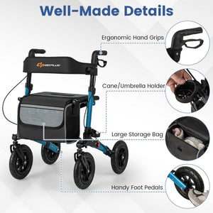 Folding Rollator Walker with Seat for All Terrain seniors view 5