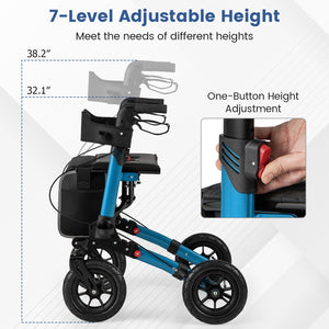 Folding Rollator Walker with Seat for All Terrain seniors view 6
