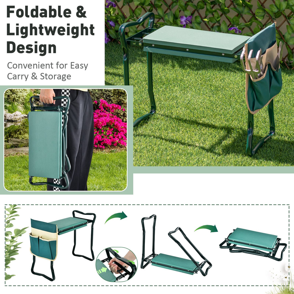Folding Sturdy Garden Kneeler Pad and Cushion Seat view 8