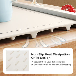 Food Warming Mat Rollable and Portable Electric Warming Tray with Fasting Heating-Beige view 6