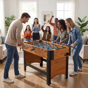 Foosball Table Competition Full Size Soccer Game Table with 22 Players-Natural view 2