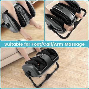 Foot and Calf Massager with Heat for Blood Circulation Pain Relief-Gray view 2