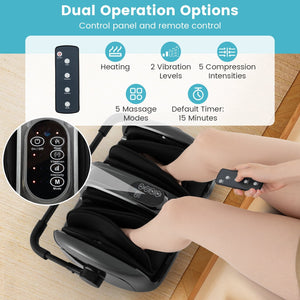 Foot and Calf Massager with Heat for Blood Circulation Pain Relief-Gray view 7