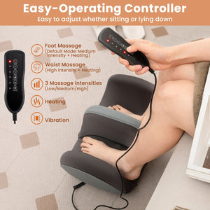 Foot and Calf Massager with Heat Gift for Women Men Mom Dad-Gray view 9