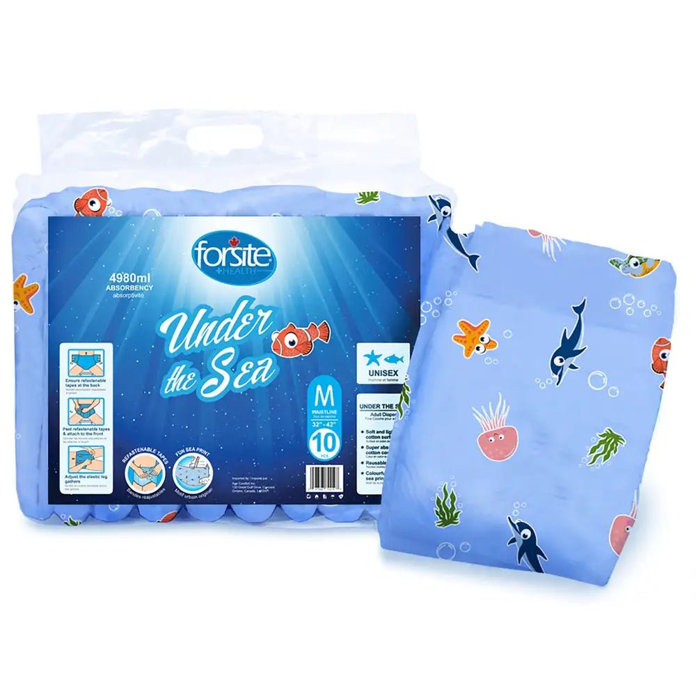 Forsite Health Under the Sea Maximum Absorbency Adult Briefs