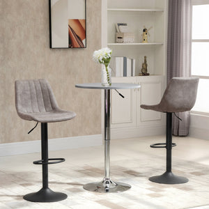 Adjustable Bar Stools Set of 2, Leathaire Swivel Barstools with Back and Footrest – view 14