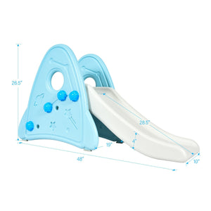 Freestanding Baby Slide Indoor First Play Climber Slide Set for Boys Girls-Blue view 5