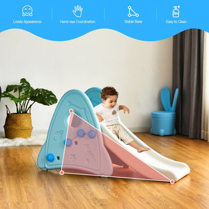 Freestanding Baby Slide Indoor First Play Climber Slide Set for Boys Girls-Blue view 8