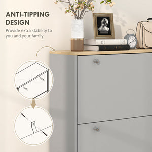 Shoe Storage with 3 Flip Drawers and Adjustable Shelves – view 13