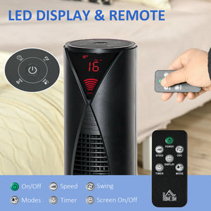 Freestanding Tower Fan Cooling for Home Bedroom with 3 Speed, 12h Timer, Oscillating, LED Sensor Panel – view 6
