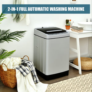 Full-Automatic Washing Machine 1.5 Cu.Ft 11 LBS Washer and Dryer-Gray view 5