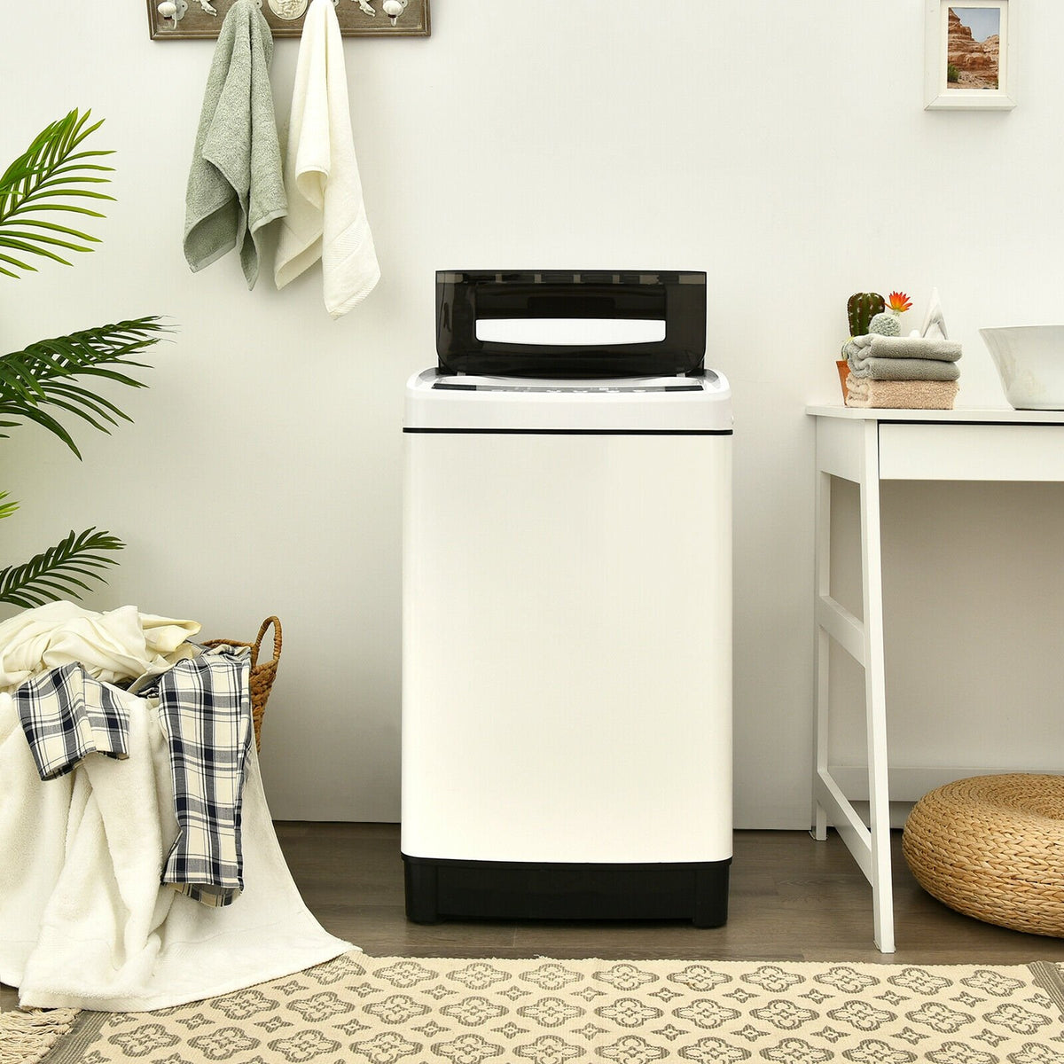 Full-Automatic Washing Machine 1.5 Cubic Feet 11 LBS Washer-White view 3