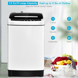 Full-Automatic Washing Machine 1.5 Cubic Feet 11 LBS Washer-White view 9