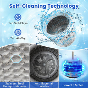 Full-Automatic Washing Machine Washer and Spin Combo-Grey view 6