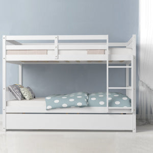 Full over Full Bunk Bed Platform Wood Bunk Bed view 7