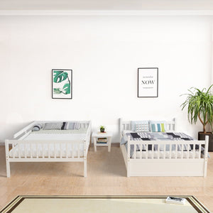 Full over Full Bunk Bed Platform Wood Bunk Bed view 8