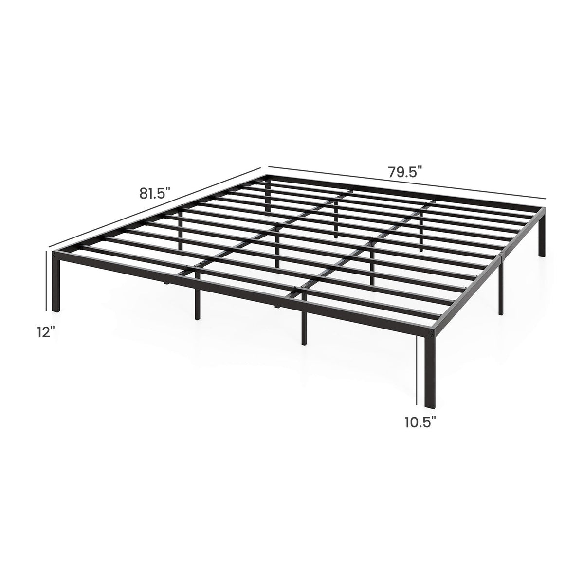 Full/Queen/King Size Metal Bed Frame Heavy Duty Support Slats Mattress Foundation-King Size view 5
