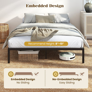 Full/Queen/King Size Metal Bed Frame Heavy Duty Support Slats Mattress Foundation-Queen Size view 9