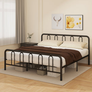 Full/Queen Size Metal Bed Frame with Headboard and Footboard-King Size view 2