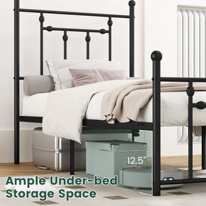 Full/Queen/Twin Size Heavy-duty Metal Bed Frame with Headboard-Twin Size view 8
