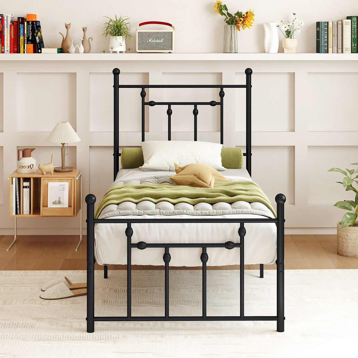 Full/Queen/Twin Size Heavy-duty Metal Bed Frame with Headboard-Twin Size view 9