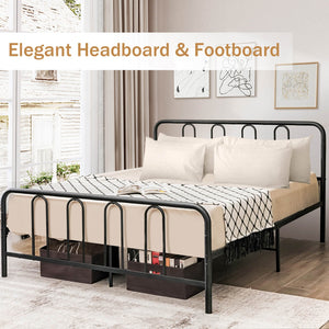 Full/Queen Size Metal Bed Frame with Headboard and Footboard-Full Size view 5