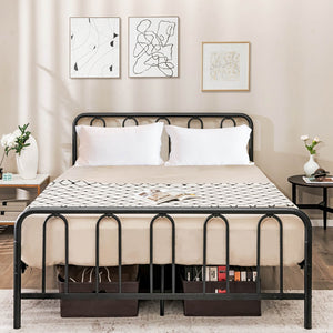 Full/Queen Size Metal Bed Frame with Headboard and Footboard-Queen Size view 2