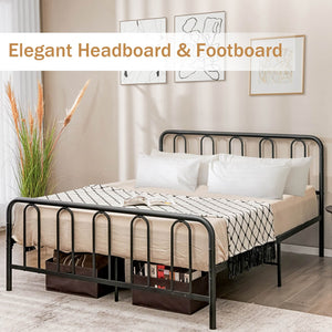 Full/Queen Size Metal Bed Frame with Headboard and Footboard-Queen Size view 3