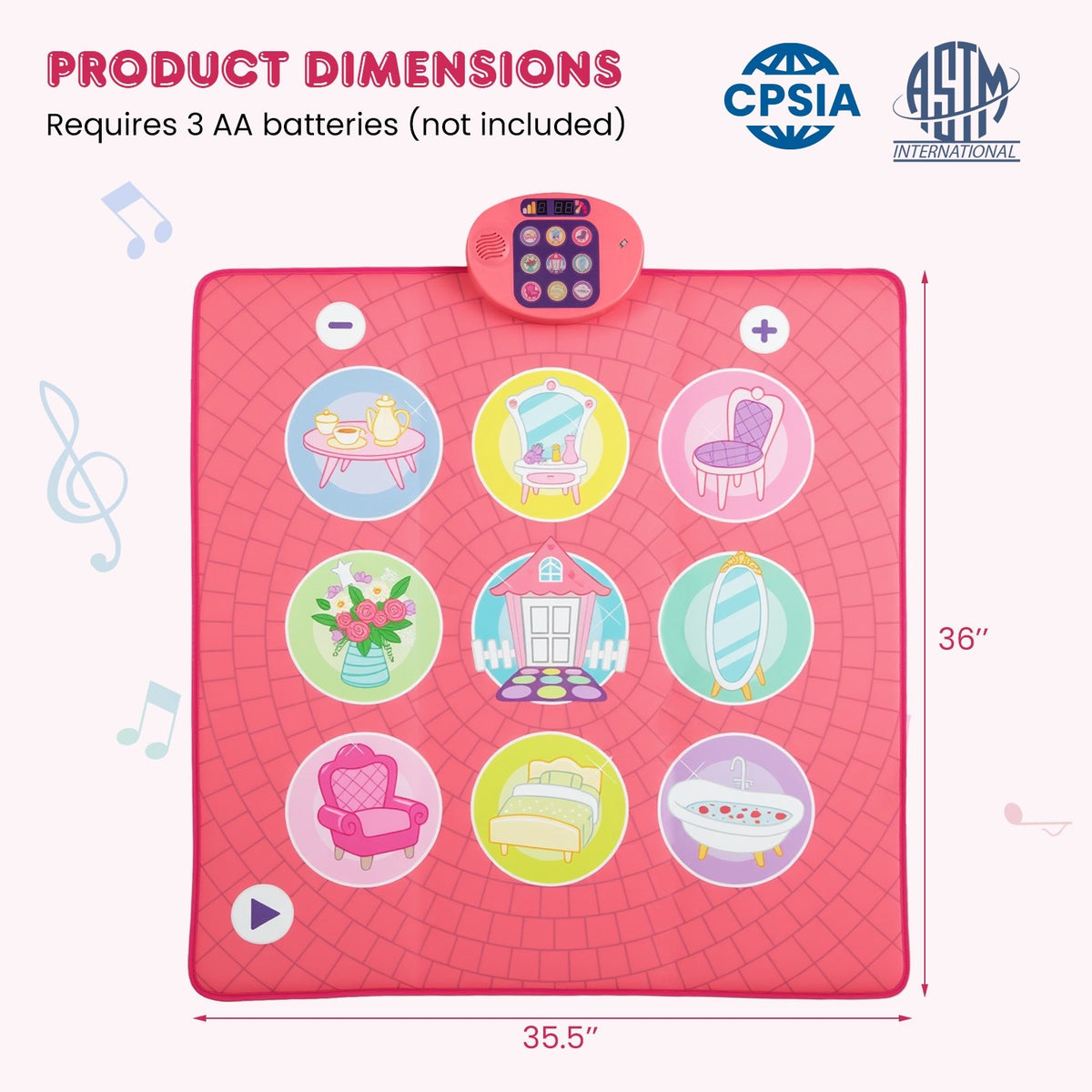 Fun Dance Mat for Kids Dance Pad Game Toy view 5