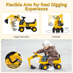 Licensed Caterpillar Kids Ride-On Digger-Yellow view 8