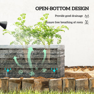 Galvanized Raised Garden Beds, Outdoor Planter Box, Set of 2, for Flowers, Herbs and Vegetables, Black – view 11