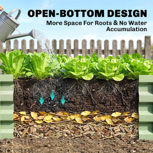 Galvanized Raised Garden Bed, Outdoor Planter Box for Vegetables, Flowers, Herbs, 4' x 2' x 1', Light Green