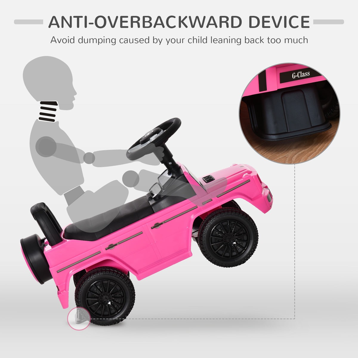 Aosom Compatible Baby Toddler Push Car Foot-to-Floor Ride-On Wheel Mercedes-Benz G350 Licensed
