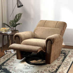 Power Recliner Chair, Fabric Upholstered Recliner Chair with USB Ports, Swivel and Rocking Function – view 21
