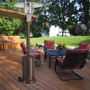 48000 BTU Stainless Steel Propane Patio Heater with Trip over Protection-Bronze view 3