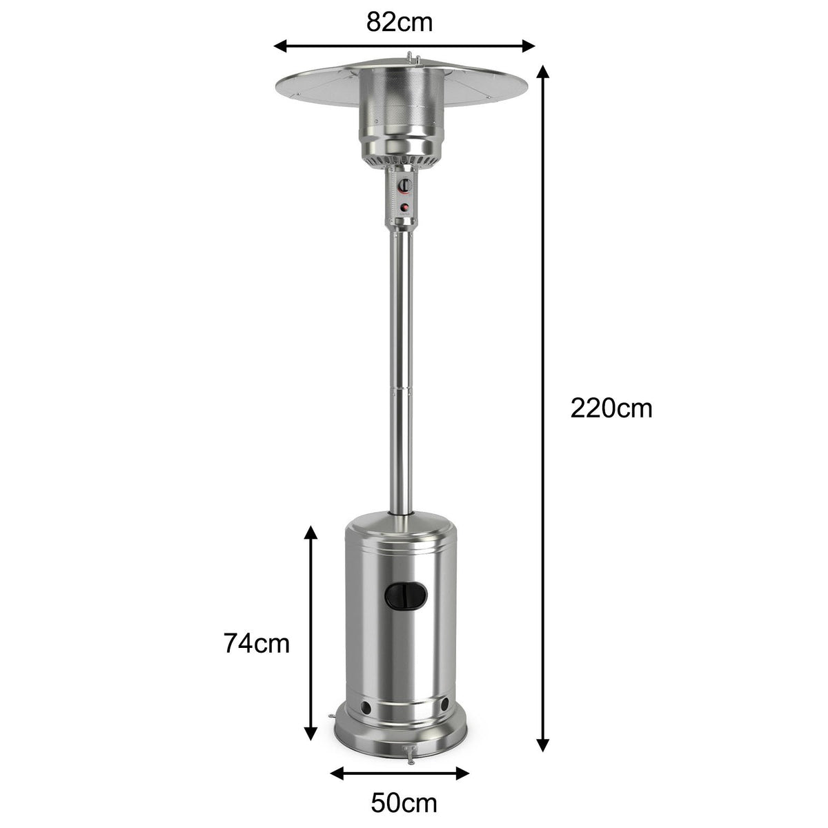 Garden Propane Standing LP Gas Steel Accessories Heater-Silver view 4