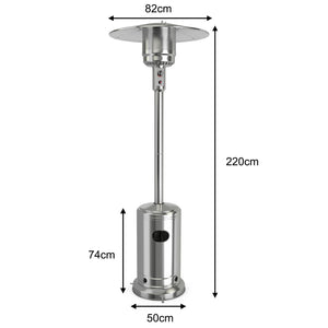 Garden Propane Standing LP Gas Steel Accessories Heater-Silver view 4